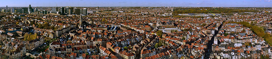 Vue panoramique de l'Ouest de Bruxelles (145°)